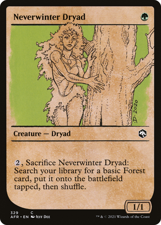 Neverwinter Dryad (AFR-329) - Adventures in the Forgotten Realms: (Showcase) Foil - Premium MTG Single from Wizards of the Coast - Just $0.08! Shop now at Game Crave Tournament Store