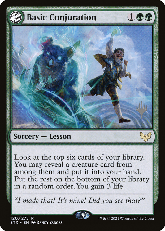 Basic Conjuration (PSTX-120P) - Strixhaven: School of Mages Promos: (lesson) - Premium MTG Single from Wizards of the Coast - Just $0.08! Shop now at Game Crave Tournament Store