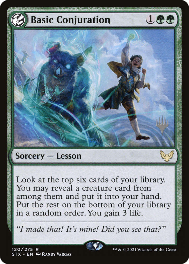 Basic Conjuration (PSTX-120P) - Strixhaven: School of Mages Promos: (lesson) Foil - Premium MTG Single from Wizards of the Coast - Just $0.08! Shop now at Game Crave Tournament Store