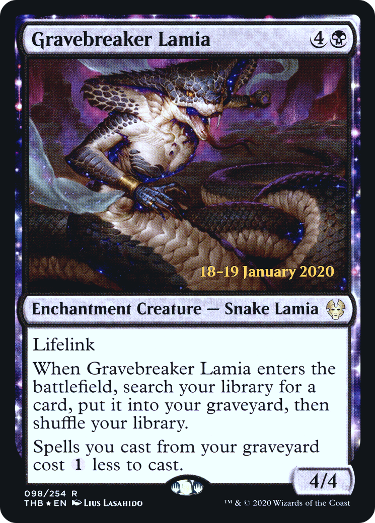 Gravebreaker Lamia (PTHB-98S) - Theros Beyond Death Promos: (nyxtouched) Foil - Premium MTG Single from Wizards of the Coast - Just $0.49! Shop now at Game Crave Tournament Store
