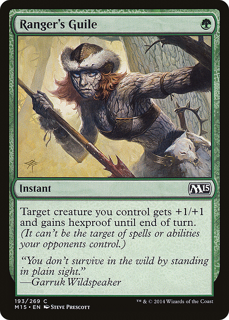 Ranger's Guile (M15-193) - Magic 2015 Foil - Premium MTG Single from Wizards of the Coast - Just $0.25! Shop now at Game Crave Tournament Store