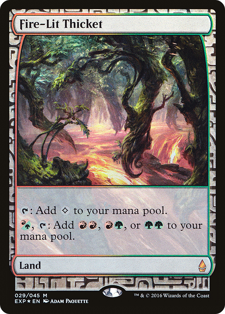 Fire-Lit Thicket (EXP-029) - Zendikar Expeditions Foil - Premium MTG Single from Wizards of the Coast - Just $36.15! Shop now at Game Crave Tournament Store