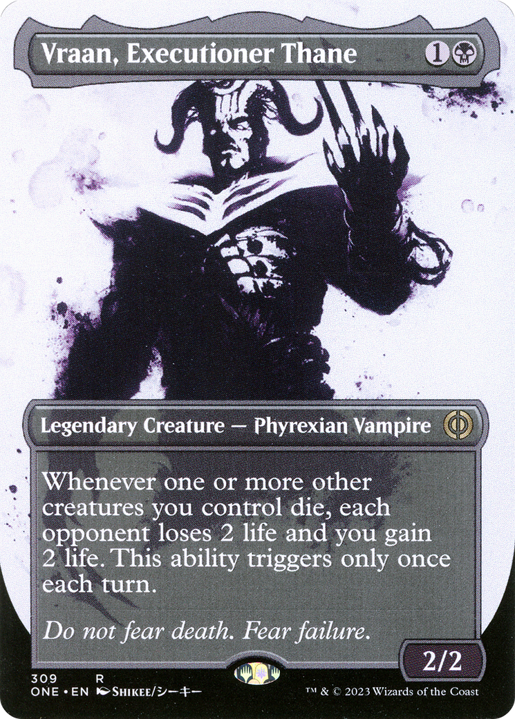 Vraan, Executioner Thane (ONE-309) - Phyrexia: All Will Be One: (Showcase) (Borderless) - Premium MTG Single from Wizards of the Coast - Just $0.08! Shop now at Game Crave Tournament Store