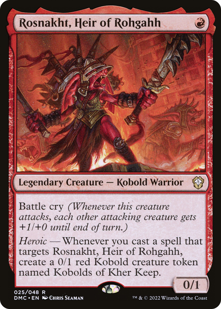 Rosnakht, Heir of Rohgahh (DMC-025) - Dominaria United Commander - Premium MTG Single from Wizards of the Coast - Just $0.13! Shop now at Game Crave Tournament Store