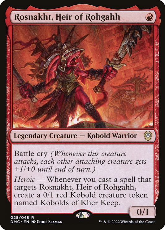 Rosnakht, Heir of Rohgahh (DMC-025) - Dominaria United Commander - Premium MTG Single from Wizards of the Coast - Just $0.13! Shop now at Game Crave Tournament Store