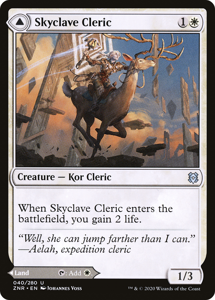 Skyclave Cleric // Skyclave Basilica (ZNR-040) - Zendikar Rising Foil - Premium MTG Single from Wizards of the Coast - Just $0.25! Shop now at Game Crave Tournament Store