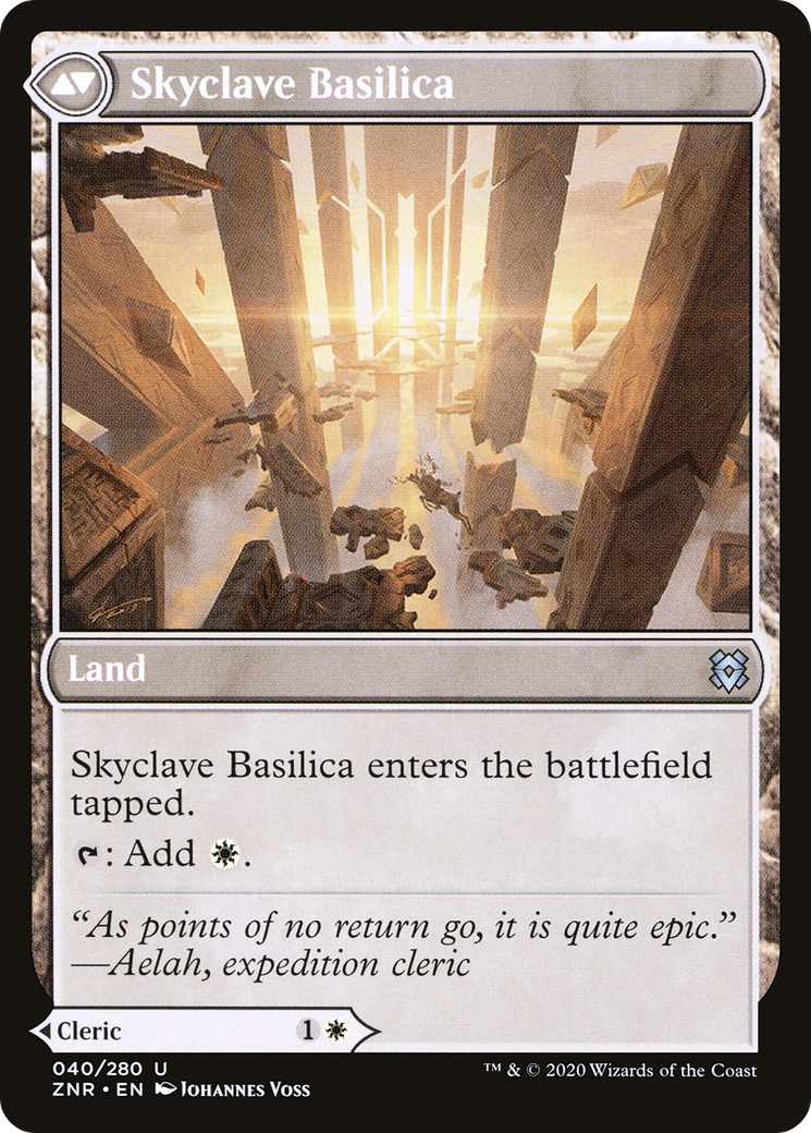 Skyclave Cleric // Skyclave Basilica (ZNR-040) - Zendikar Rising Foil - Premium MTG Single from Wizards of the Coast - Just $0.25! Shop now at Game Crave Tournament Store