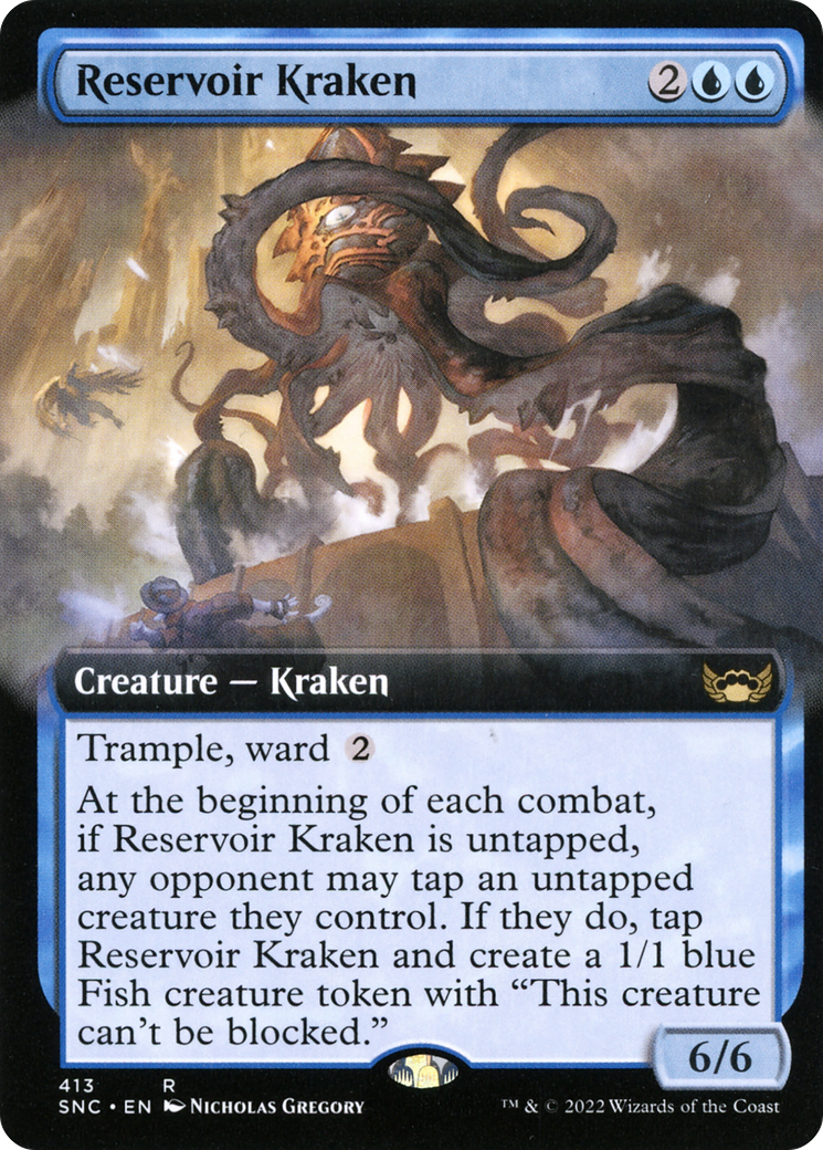 Reservoir Kraken (SNC-413) - Streets of New Capenna: (Extended Art) - Premium MTG Single from Wizards of the Coast - Just $0.08! Shop now at Game Crave Tournament Store