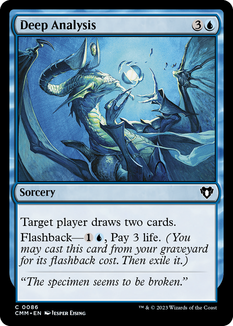Deep Analysis (CMM-086) - Commander Masters - Premium MTG Single from Wizards of the Coast - Just $0.08! Shop now at Game Crave Tournament Store