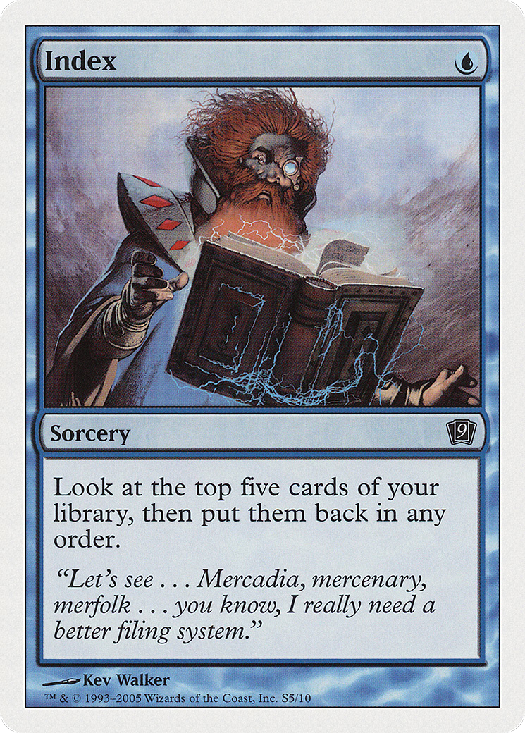 Index (9ED-0S5) - Ninth Edition - Premium MTG Single from Wizards of the Coast - Just $0.08! Shop now at Game Crave Tournament Store