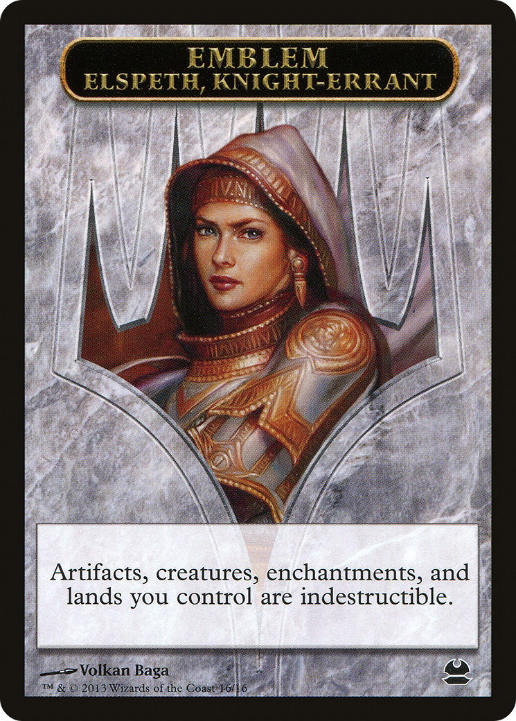 Elspeth, Knight-Errant Emblem (TMMA-016) - Modern Masters Tokens - Premium MTG Single from Wizards of the Coast - Just $2.96! Shop now at Game Crave Tournament Store