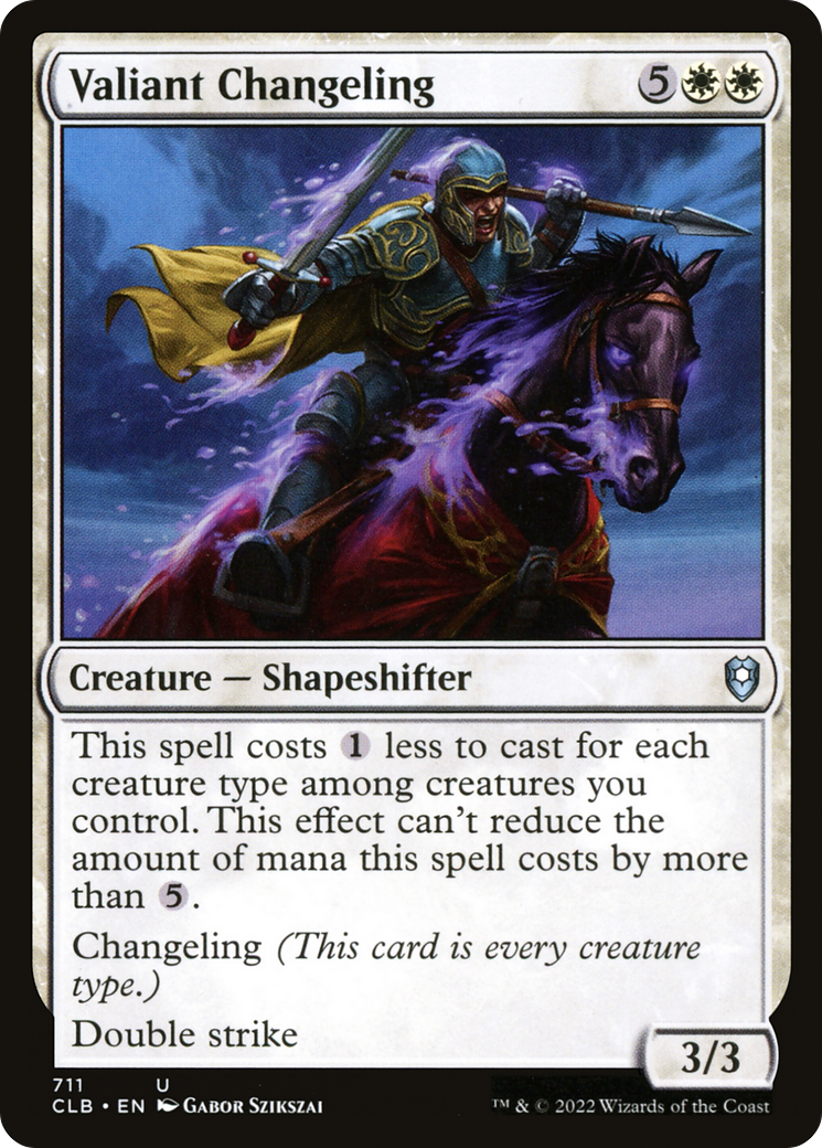 Valiant Changeling (CLB-711) - Commander Legends: Battle for Baldur's Gate - Premium MTG Single from Wizards of the Coast - Just $0.08! Shop now at Game Crave Tournament Store