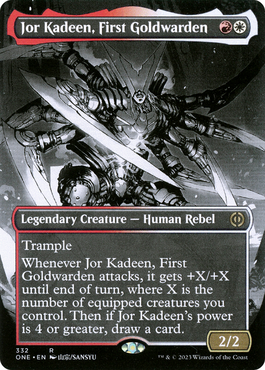 Jor Kadeen, First Goldwarden (ONE-332) - Phyrexia: All Will Be One: (Showcase) (Borderless) - Premium MTG Single from Wizards of the Coast - Just $0.08! Shop now at Game Crave Tournament Store