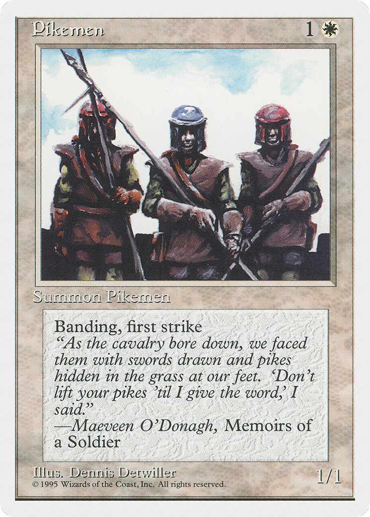 Pikemen (4ED-042) - Fourth Edition - Premium MTG Single from Wizards of the Coast - Just $0.25! Shop now at Game Crave Tournament Store
