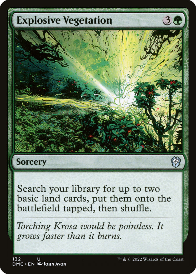 Explosive Vegetation (DMC-132) - Dominaria United Commander - Premium MTG Single from Wizards of the Coast - Just $0.09! Shop now at Game Crave Tournament Store