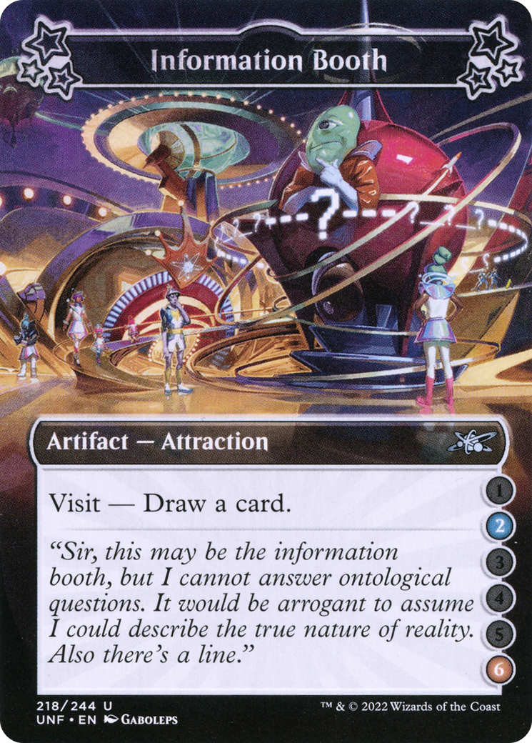 Information Booth (UNF-218A) - Unfinity Foil - Premium MTG Single from Wizards of the Coast - Just $0.08! Shop now at Game Crave Tournament Store