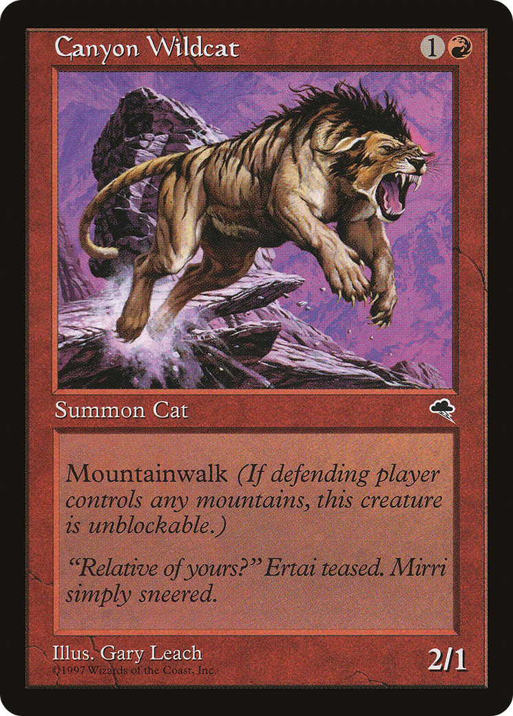 Canyon Wildcat (TMP-167) - Tempest - Premium MTG Single from Wizards of the Coast - Just $0.08! Shop now at Game Crave Tournament Store
