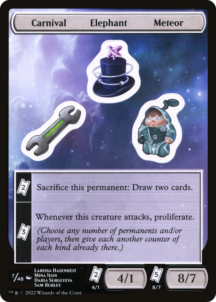 Carnival Elephant Meteor (SUNF-007) - Unfinity Sticker Sheets - Premium MTG Single from Wizards of the Coast - Just $0.08! Shop now at Game Crave Tournament Store