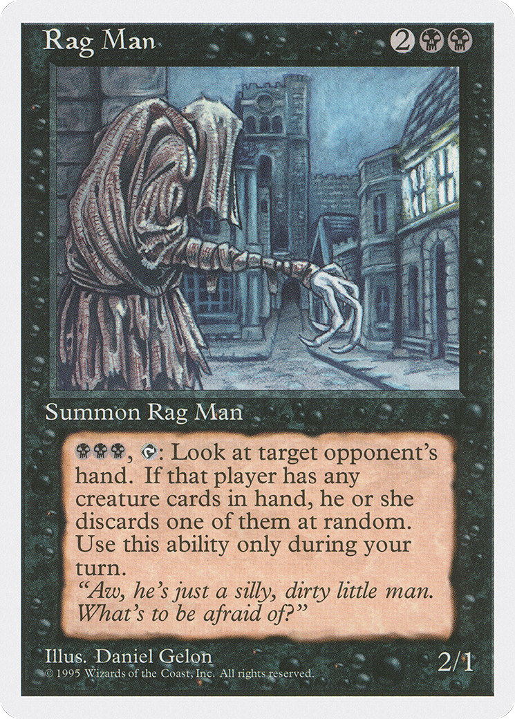 Rag Man (4ED-155) - Fourth Edition - Premium MTG Single from Wizards of the Coast - Just $0.30! Shop now at Game Crave Tournament Store