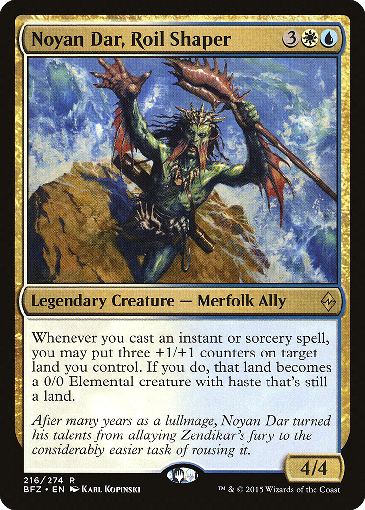 Noyan Dar, Roil Shaper (BFZ-216) - Battle for Zendikar Foil - Premium MTG Single from Wizards of the Coast - Just $0.16! Shop now at Game Crave Tournament Store
