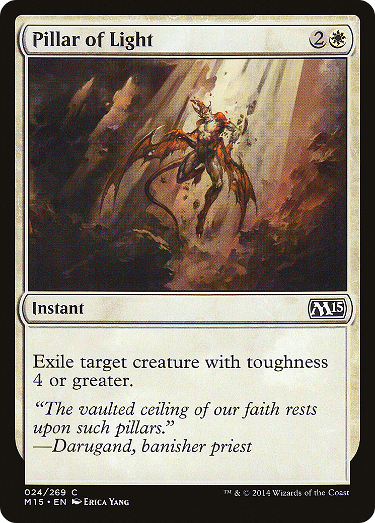 Pillar of Light (M15-024) - Magic 2015 - Premium MTG Single from Wizards of the Coast - Just $0.25! Shop now at Game Crave Tournament Store