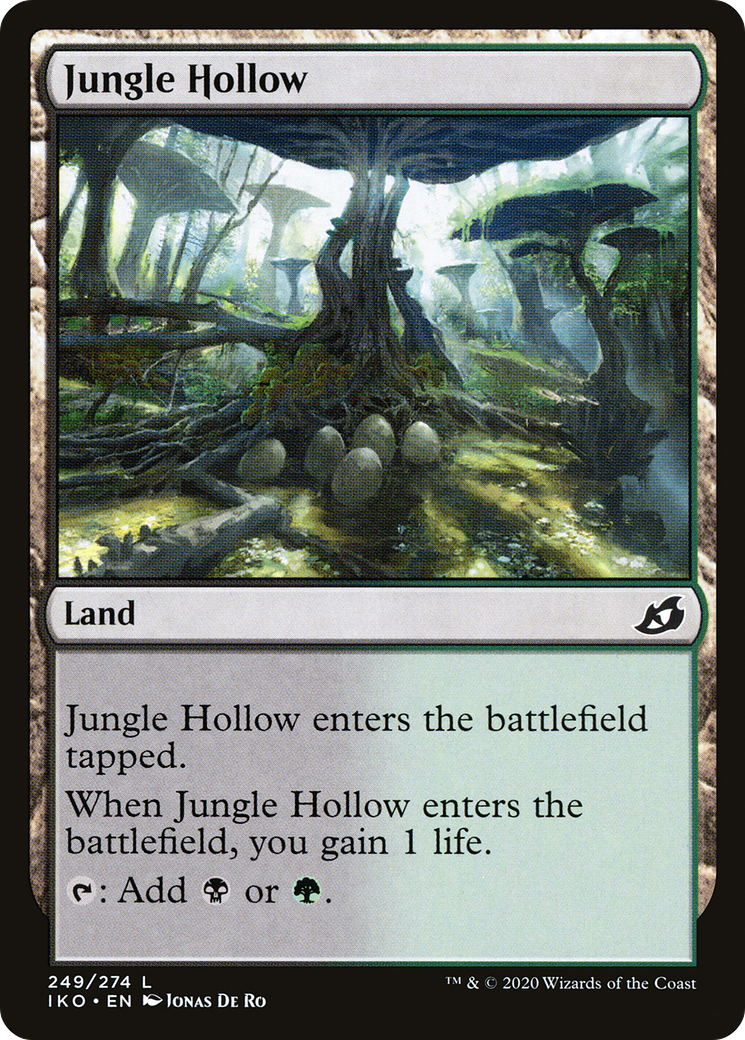 Jungle Hollow (IKO-249) - Ikoria: Lair of Behemoths - Premium MTG Single from Wizards of the Coast - Just $0.25! Shop now at Game Crave Tournament Store