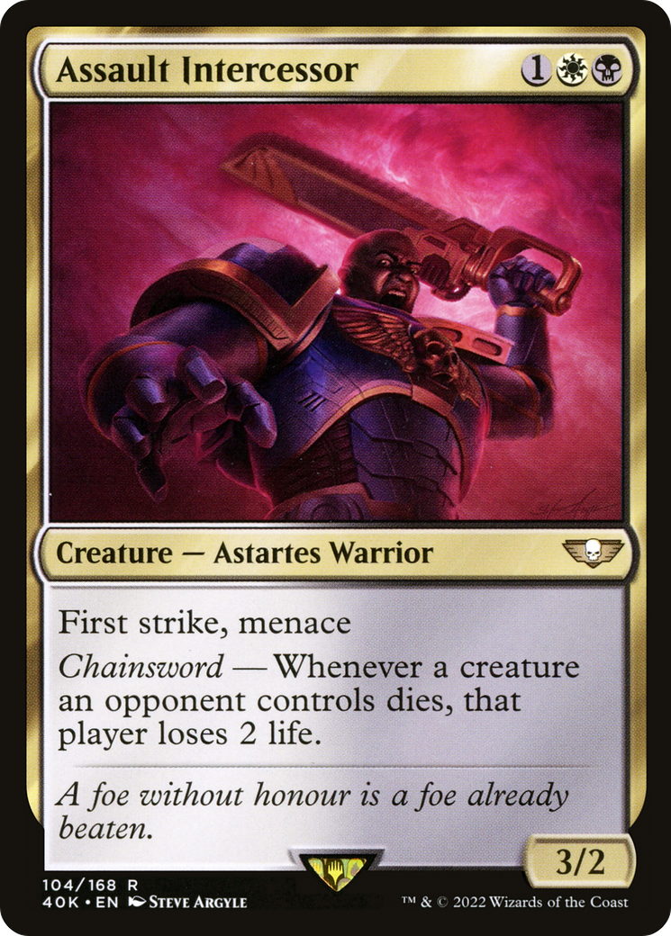 Assault Intercessor (40K-104) - Warhammer 40,000 Commander - Premium MTG Single from Wizards of the Coast - Just $1.01! Shop now at Game Crave Tournament Store