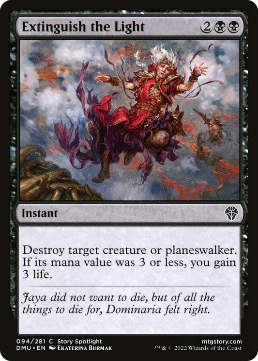 Extinguish the Light (DMU-094) - Dominaria United - Premium MTG Single from Wizards of the Coast - Just $0.08! Shop now at Game Crave Tournament Store