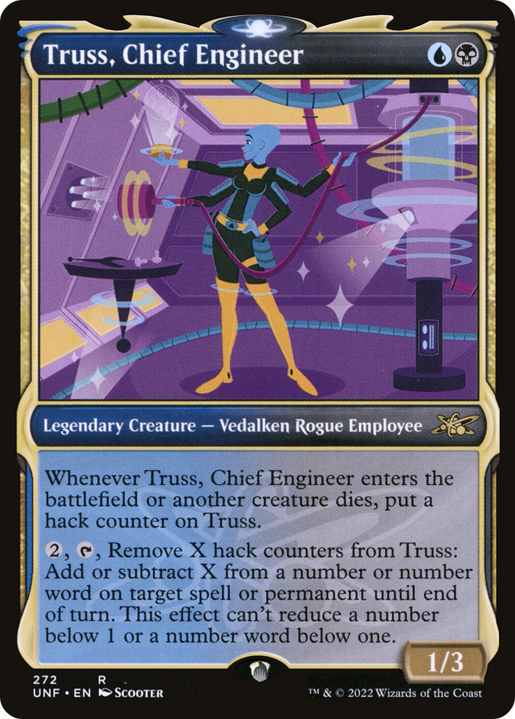 Truss, Chief Engineer (UNF-272) - Unfinity: (Showcase) Foil - Premium MTG Single from Wizards of the Coast - Just $0.25! Shop now at Game Crave Tournament Store