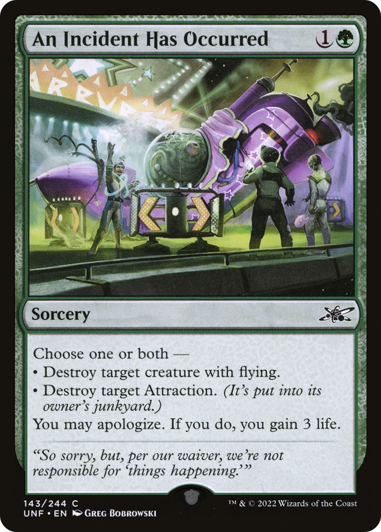 An Incident Has Occurred (UNF-143) - Unfinity Foil - Premium MTG Single from Wizards of the Coast - Just $0.08! Shop now at Game Crave Tournament Store