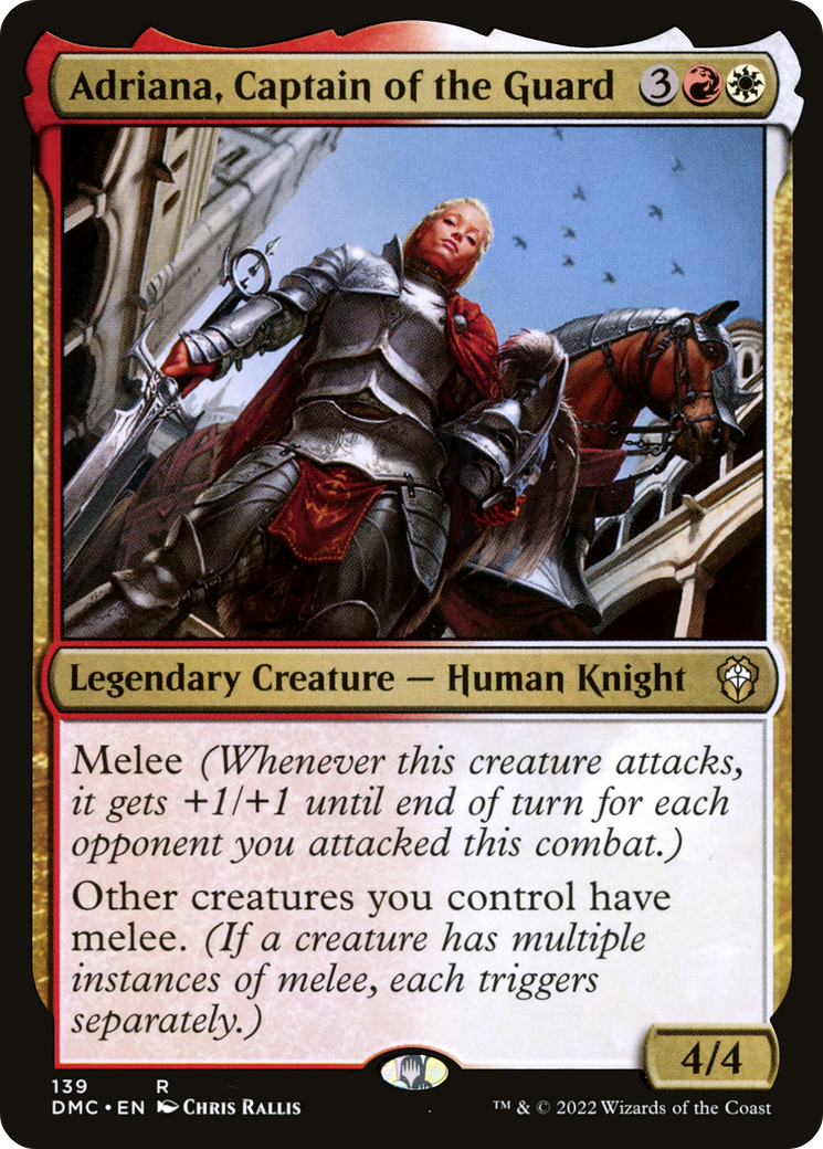 Adriana, Captain of the Guard (DMC-139) - Dominaria United Commander - Premium MTG Single from Wizards of the Coast - Just $0.08! Shop now at Game Crave Tournament Store