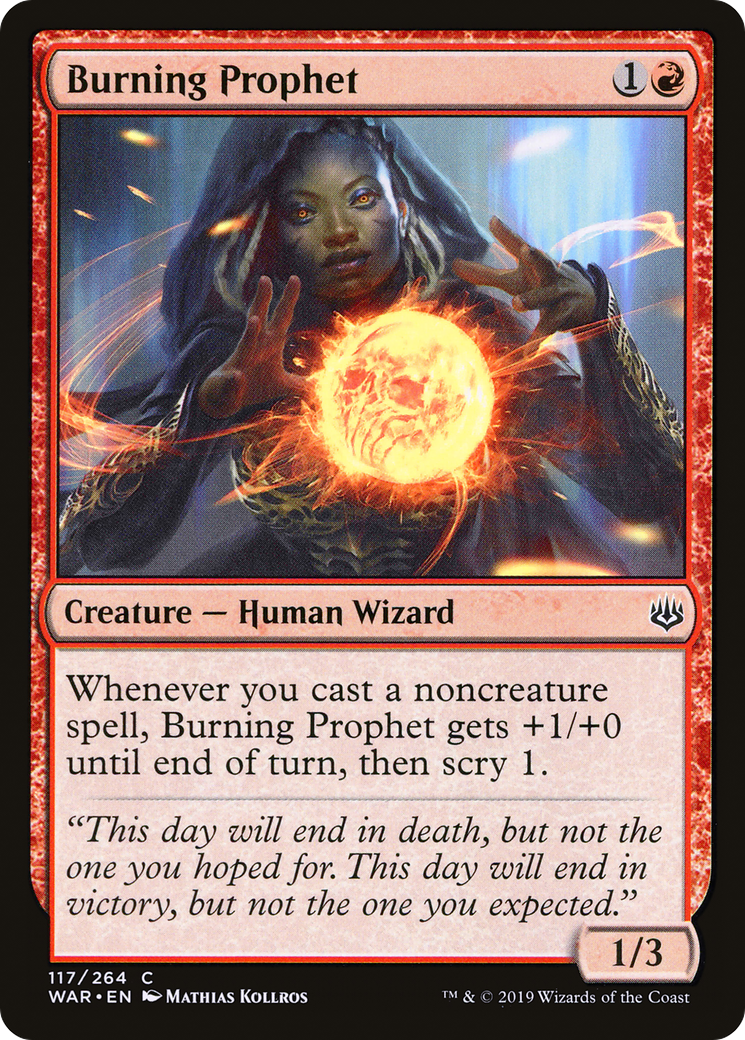 Burning Prophet (WAR-117) - War of the Spark - Premium MTG Single from Wizards of the Coast - Just $0.25! Shop now at Game Crave Tournament Store