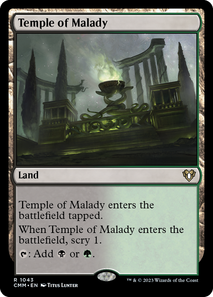 Temple of Malady (CMM-1043) - Commander Masters - Premium MTG Single from Wizards of the Coast - Just $0.08! Shop now at Game Crave Tournament Store