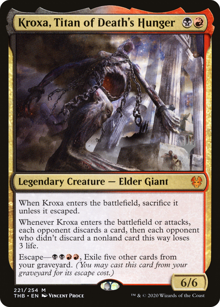 Kroxa, Titan of Death's Hunger (PTHB-221P) - Theros Beyond Death Promos - Premium MTG Single from Wizards of the Coast - Just $1.54! Shop now at Game Crave Tournament Store