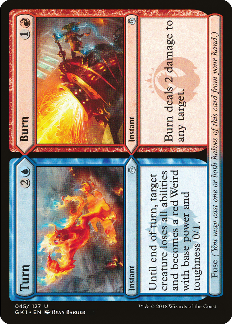Turn // Burn (GK1-045) - GRN Guild Kit - Premium MTG Single from Wizards of the Coast - Just $0.25! Shop now at Game Crave Tournament Store