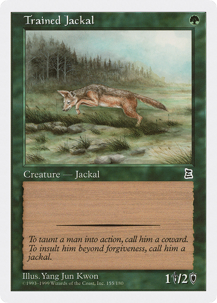 Trained Jackal (PTK-155) - Portal Three Kingdoms - Premium MTG Single from Wizards of the Coast - Just $0.58! Shop now at Game Crave Tournament Store