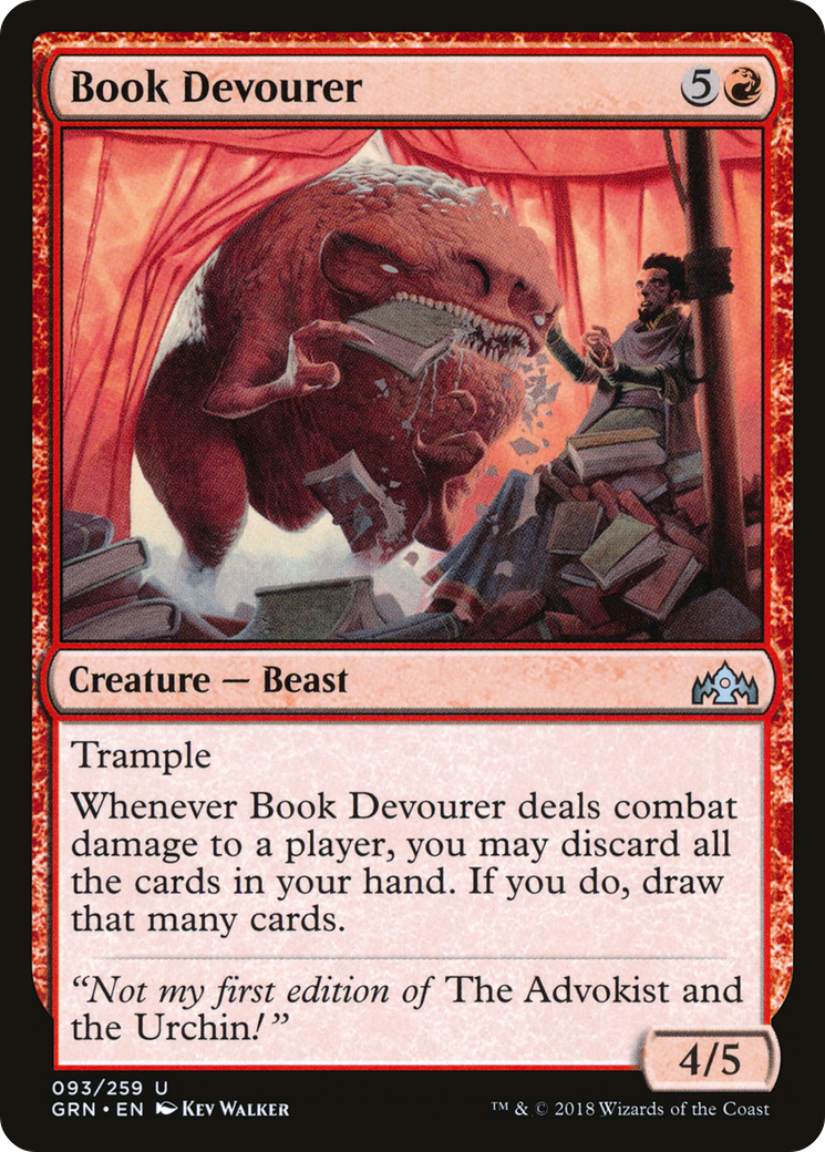 Book Devourer (GRN-093) - Guilds of Ravnica - Premium MTG Single from Wizards of the Coast - Just $0.08! Shop now at Game Crave Tournament Store
