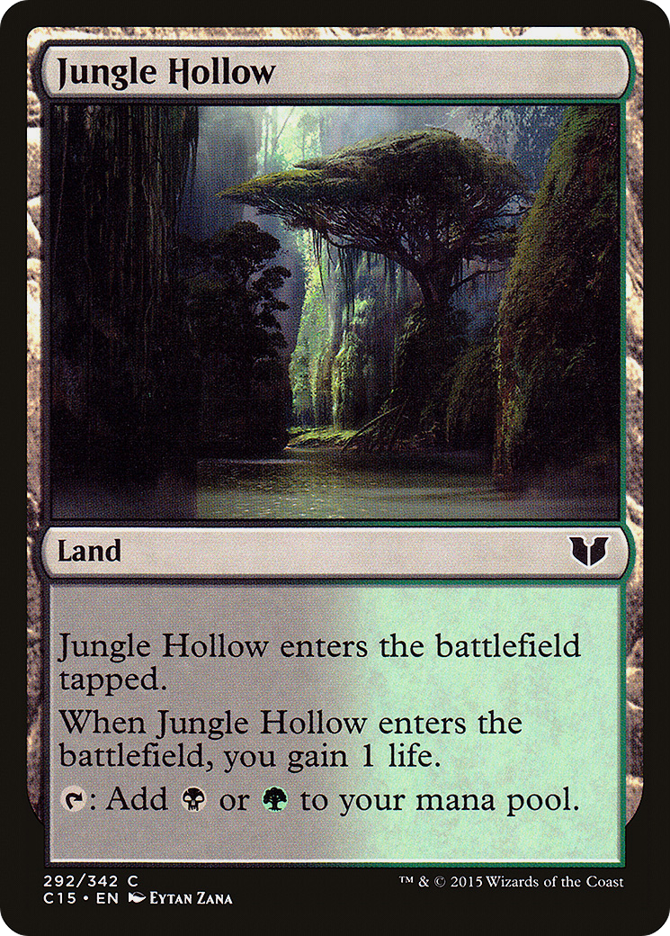 Jungle Hollow (C15-292) - Commander 2015 - Premium MTG Single from Wizards of the Coast - Just $0.25! Shop now at Game Crave Tournament Store