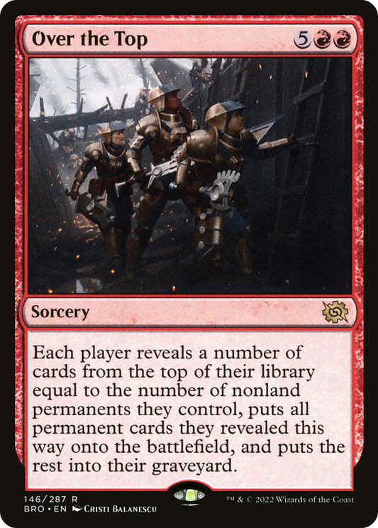 Over the Top (BRO-146) - The Brothers' War - Premium MTG Single from Wizards of the Coast - Just $0.08! Shop now at Game Crave Tournament Store
