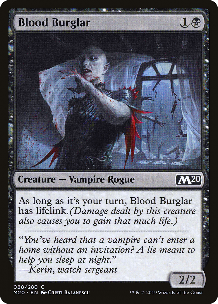 Blood Burglar (M20-088) - Core Set 2020 - Premium MTG Single from Wizards of the Coast - Just $0.08! Shop now at Game Crave Tournament Store