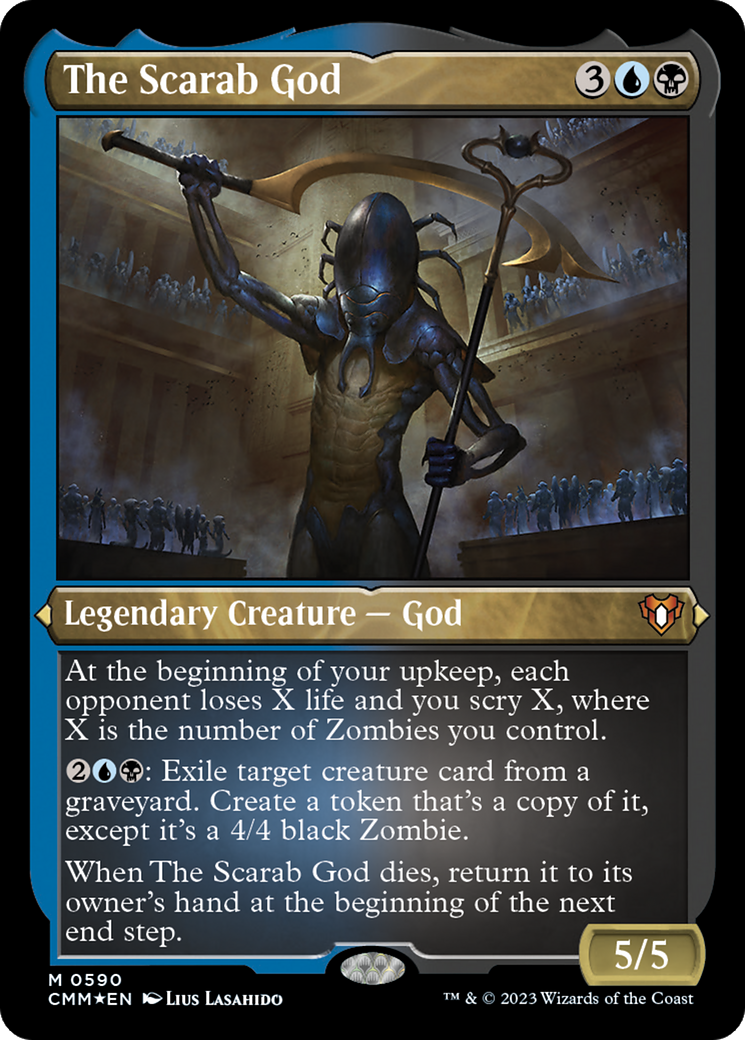 The Scarab God (CMM-590) - Commander Masters Etched Foil - Premium MTG Single from Wizards of the Coast - Just $5.94! Shop now at Game Crave Tournament Store
