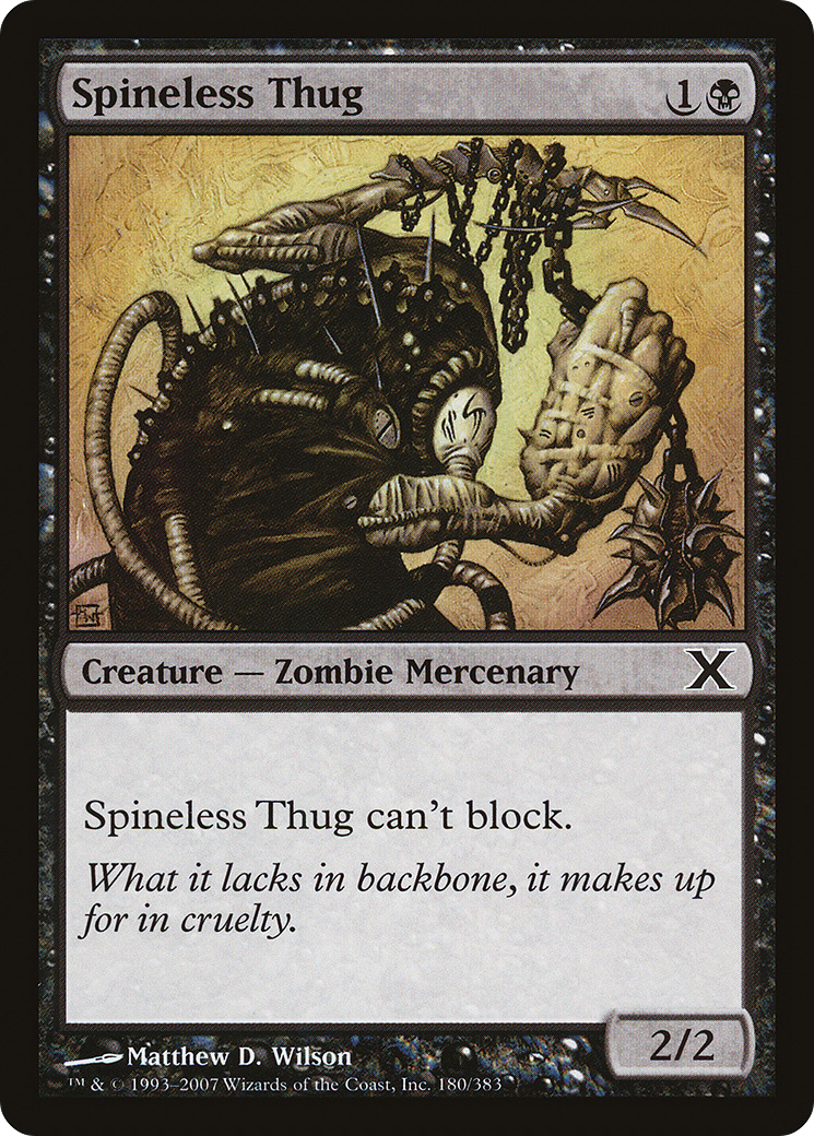 Spineless Thug (10E-180) - Tenth Edition - Premium MTG Single from Wizards of the Coast - Just $0.25! Shop now at Game Crave Tournament Store