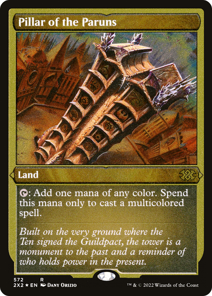 Pillar of the Paruns (2X2-572) - Double Masters 2022 Etched Foil - Premium MTG Single from Wizards of the Coast - Just $1.50! Shop now at Game Crave Tournament Store