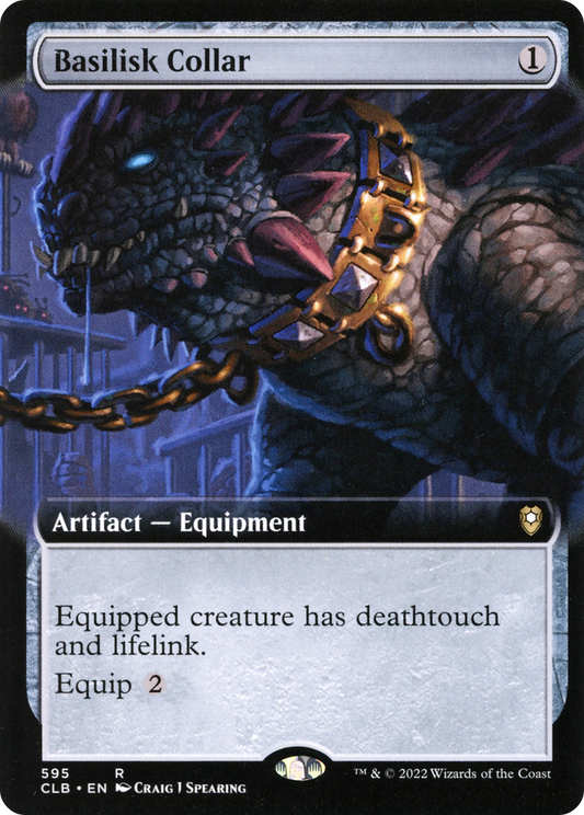 Basilisk Collar (CLB-595) - Commander Legends: Battle for Baldur's Gate: (Extended Art) Foil - Premium MTG Single from Wizards of the Coast - Just $1.18! Shop now at Game Crave Tournament Store