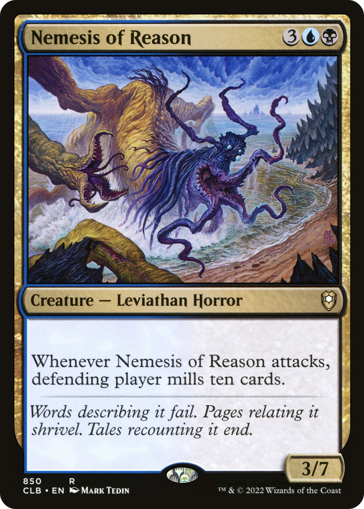 Nemesis of Reason (CLB-850) - Commander Legends: Battle for Baldur's Gate - Premium MTG Single from Wizards of the Coast - Just $1.47! Shop now at Game Crave Tournament Store