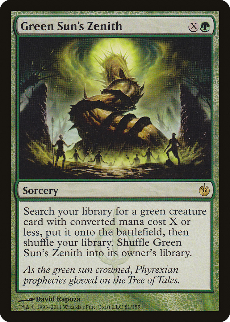 Green Sun's Zenith (MBS-081) - Mirrodin Besieged - Premium MTG Single from Wizards of the Coast - Just $11.72! Shop now at Game Crave Tournament Store