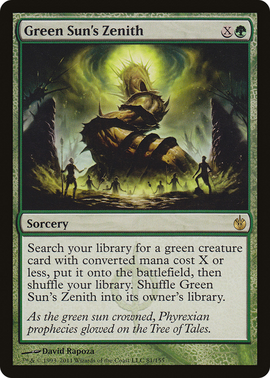 Green Sun's Zenith (MBS-081) - Mirrodin Besieged - Premium MTG Single from Wizards of the Coast - Just $11.72! Shop now at Game Crave Tournament Store