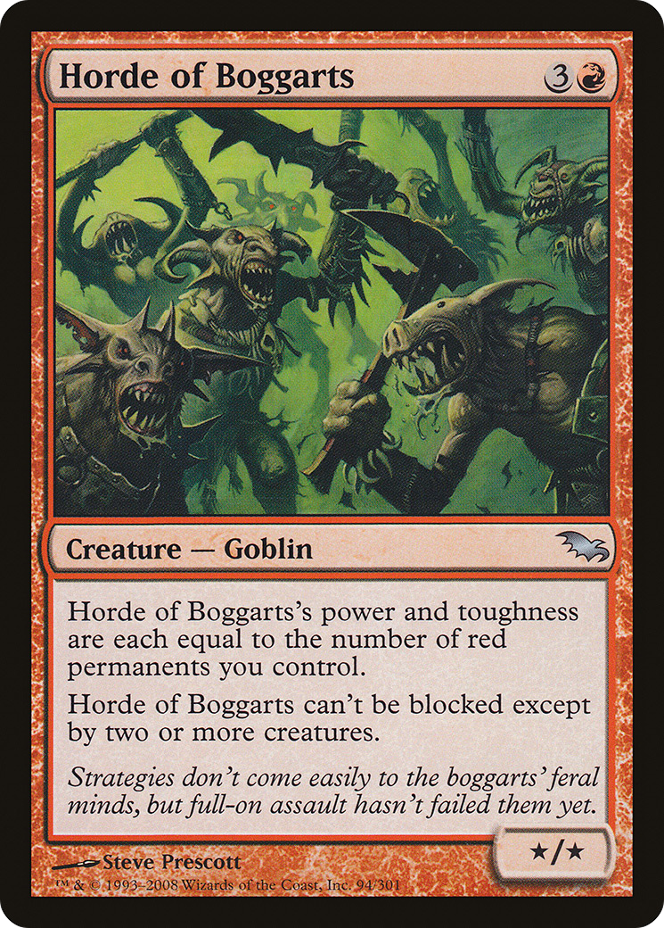 Horde of Boggarts (SHM-094) - Shadowmoor Foil - Premium MTG Single from Wizards of the Coast - Just $0.56! Shop now at Game Crave Tournament Store