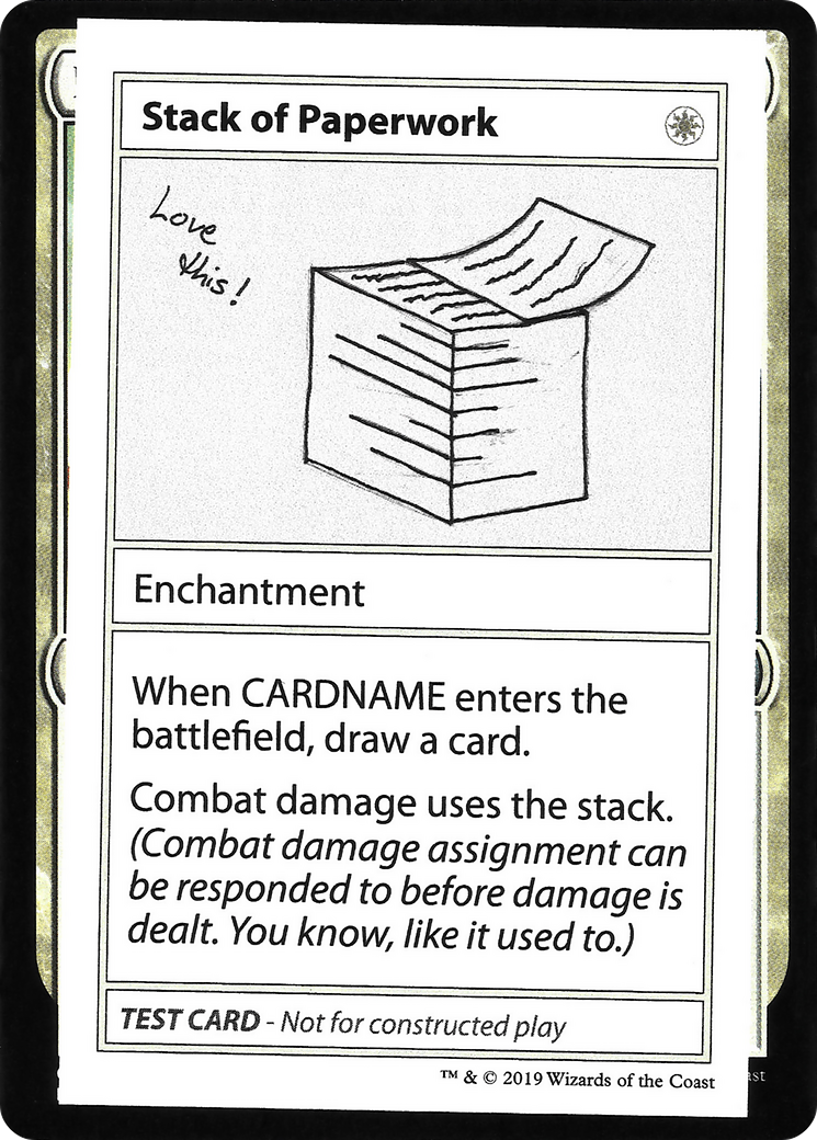 Stack of Paperwork (CMB2-013) - Mystery Booster Playtest Cards 2021 - Premium MTG Single from Wizards of the Coast - Just $0.25! Shop now at Game Crave Tournament Store