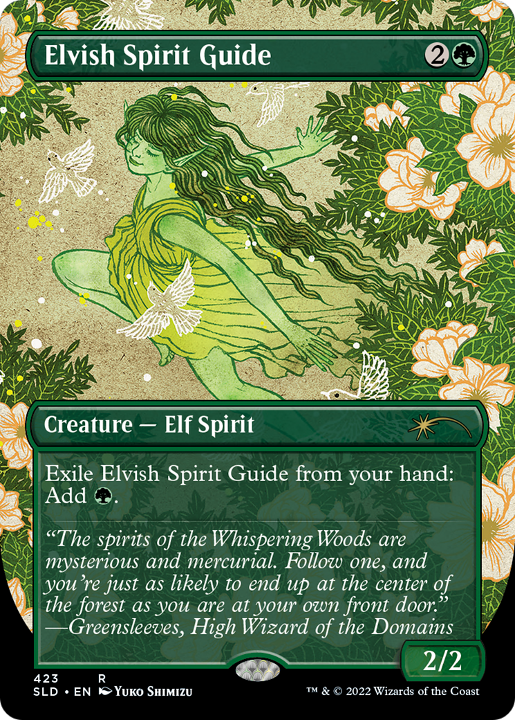 Elvish Spirit Guide (SLD-423) - Secret Lair Drop (Borderless) - Premium MTG Single from Wizards of the Coast - Just $4.59! Shop now at Game Crave Tournament Store